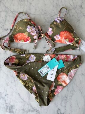 NWT SeaFolly Bikini set size USA 6 | sea folly paradise garden